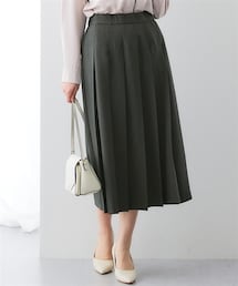7days Life Styling | ウール調プリーツスカート（しわになりにくい・洗濯機OK）<大きいサイズ有>(スカート)
