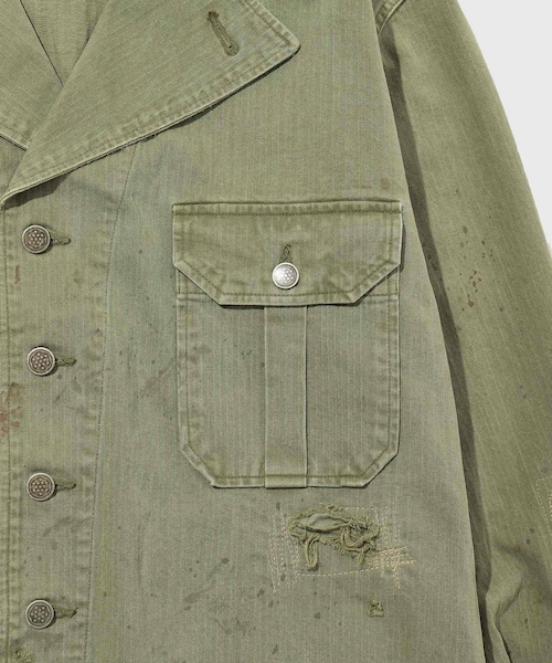 ADAM ET ROPE'（アダムエロペ）の「【BOWWOW/バウワウ】M41 HBT JK（ミリタリージャケット・メンズ・オリーブ・L/M）」の11枚目の写真