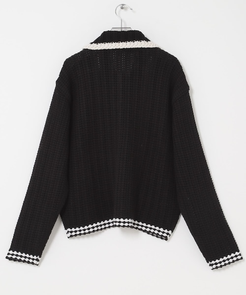 URBAN RESEARCH（アーバンリサーチ）の「Andersson Bell　UNI NEW F/CLR CARDIGAN（カーディガン/ボレロ・メンズ・ECRU/BLACK・L）」の7枚目の写真