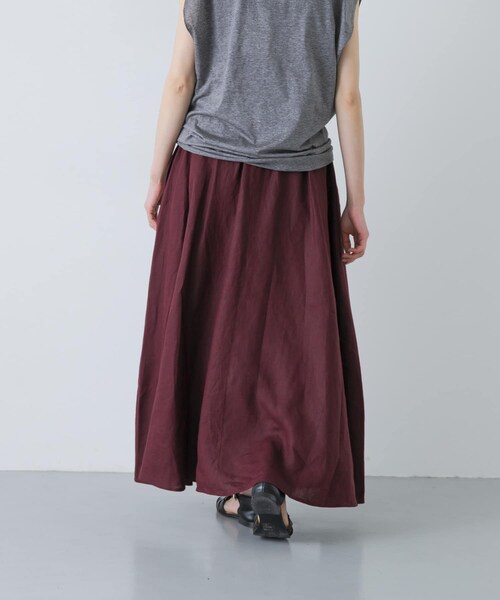 かぐれ（カグレ）の「リネンフレアスカート（スカート・レディース・BLACK/BROWN/BLUE GREEN・Free）」の18枚目の写真