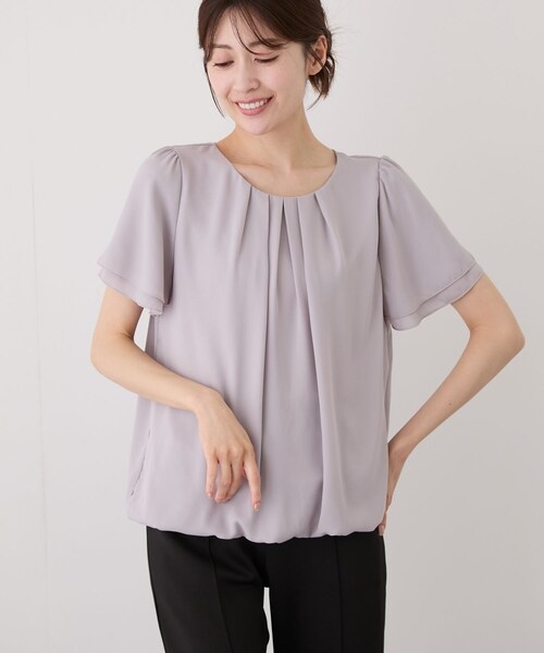 Jayro(ジャイロ)の「胸元タックブラウス(シャツ/ブラウス・レディース・ホワイト系/ネイビー/サックス/ピンク・M)」の22枚目の写真