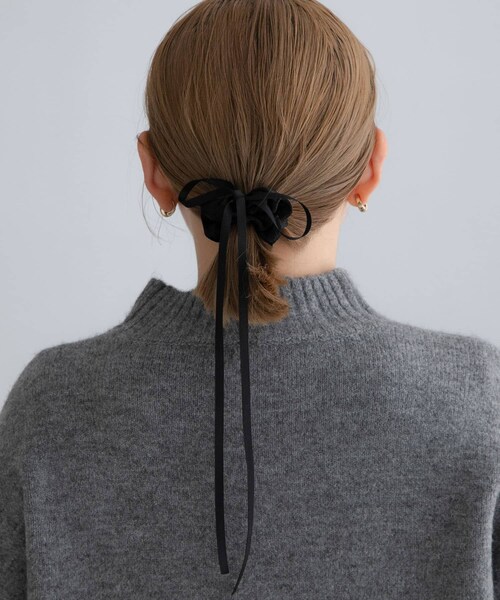 URBAN RESEARCH Sonny Label（アーバンリサーチサニーレーベル）の「細リボンシュシュ（ヘアゴム・レディース・ホワイト/ブラック・One）」の8枚目の写真