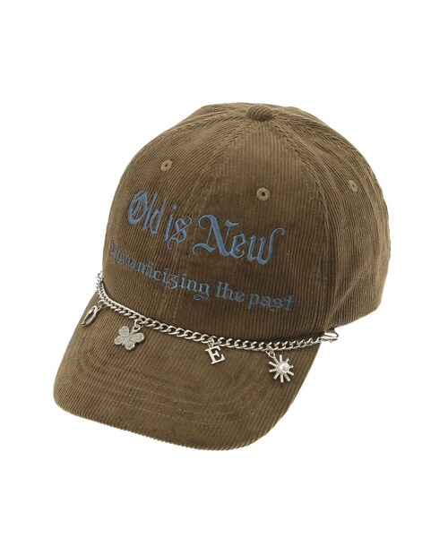 EVRIS（エヴリス）の「チャームコーデュロイCAP（キャップ・レディース・ブラック/ブラウン・F）」の6枚目の写真