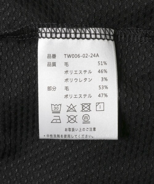 URBAN RESEARCH(アーバンリサーチ)の「THINKWOOL TW MESH POLO SHIRTS LS(ポロシャツ・メンズ・Black・5/6/7)」の10枚目の写真