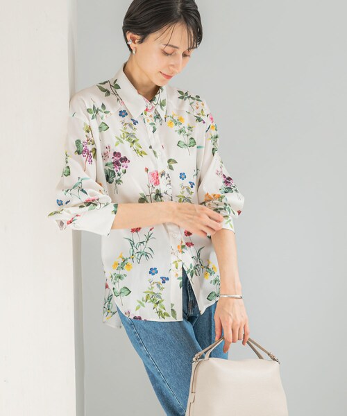 URBAN RESEARCH ROSSO（アーバンリサーチロッソ）の「ボタニカルプリントデザインシャツ（シャツ/ブラウス・レディース・OFF/BLACK・Free）」の18枚目の写真