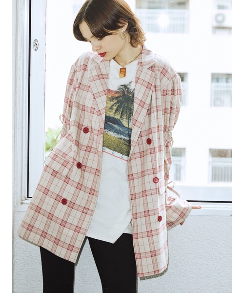 jouetie（ジュエティ）の「スリーブリボンジャケットミニワンピース（ワンピース・レディース・アイボリー/グレー/ベージュ/ピンク/ブラック・M）」の19枚目の写真