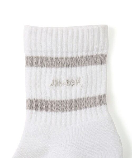 ROPE'（ロペ）の「ライン使いミディ丈ソックス（ソックス/靴下・レディース・グレー/ネイビー/ピンク・F）」の5枚目の写真