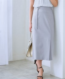 7days Life Styling | ストレッチベルト付きナロースカート（接触冷感）(スカート)