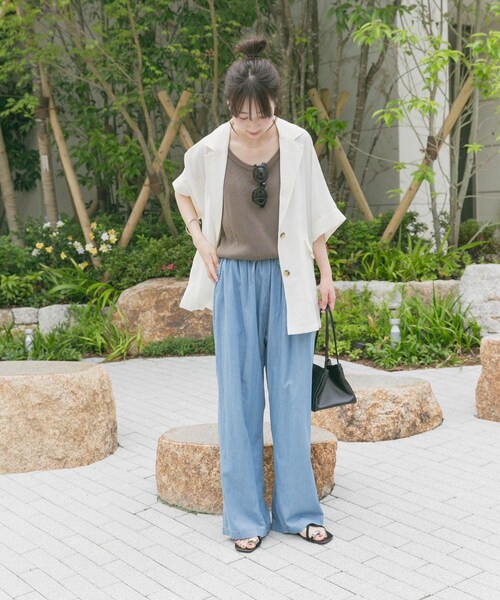 ITEMS URBANRESEARCH（アイテムズ アーバンリサーチ）の「シアードルマンジャケット（テーラードジャケット・レディース・WHT/BLK/BRN/CHK・FREE/Free）」の12枚目の写真