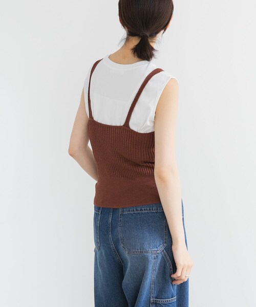 URBAN RESEARCH（アーバンリサーチ）の「ニットキャミソール（キャミソール・レディース・LAME BLACK/BROWN・FREE）」の18枚目の写真