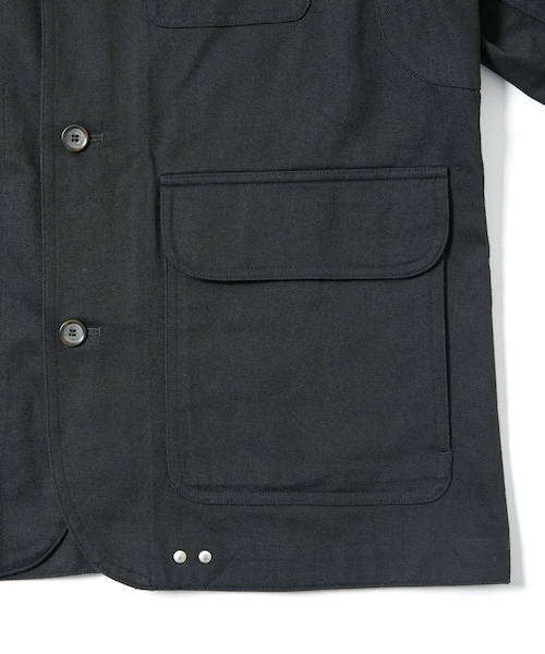 ADAM ET ROPE'（アダムエロペ）の「【KYOU】 NARCOLEPSY Homage Cotton Twill x Leather Jacket（カバーオール・メンズ・ブラック・1/2）」の8枚目の写真