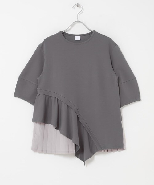 URBAN RESEARCH ROSSO（アーバンリサーチロッソ）の「ELENDEEK　SLIDE FLARE DOCKING CUT AND SEWN（Tシャツ/カットソー・レディース・O.WHT/GRY/BLK・Free）」の16枚目の写真