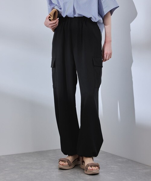 ROPE' PICNIC（ロペピクニック）の「【UVカット・接触冷感・イージーケア】イージーカーゴパンツ（カーゴパンツ・レディース・ブラック/グレー/ベージュ/ネイビー・36/38/40）」の16枚目の写真
