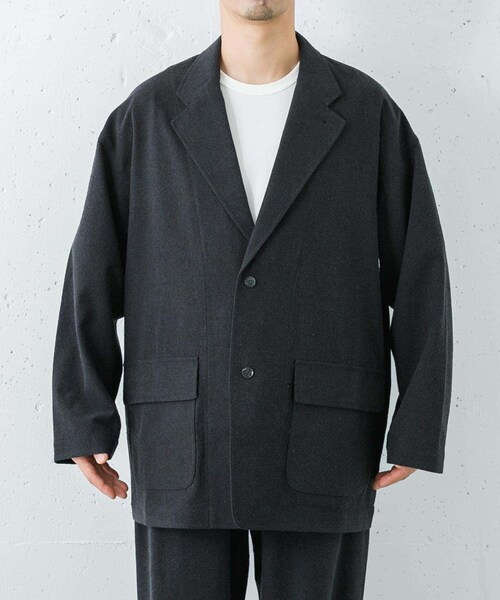 URBAN RESEARCH（アーバンリサーチ）の「Cale　シルクウールニドムジャケット（テーラードジャケット・メンズ・Black・3/4）」の5枚目の写真