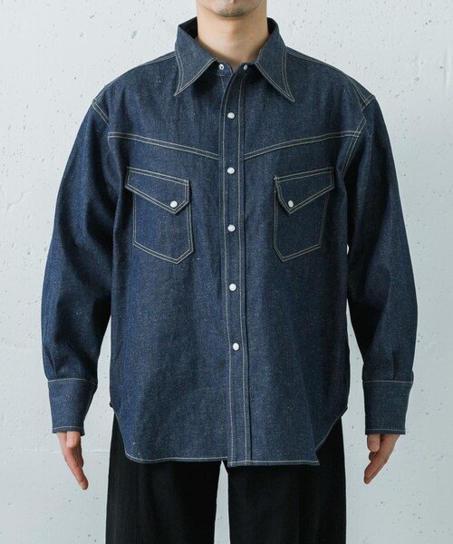 URBAN RESEARCH（アーバンリサーチ）の「SAINT M××××××　BBJ DENIM SHIRTS（シャツ/ブラウス・メンズ・L BLUE・L/XL）」の4枚目の写真