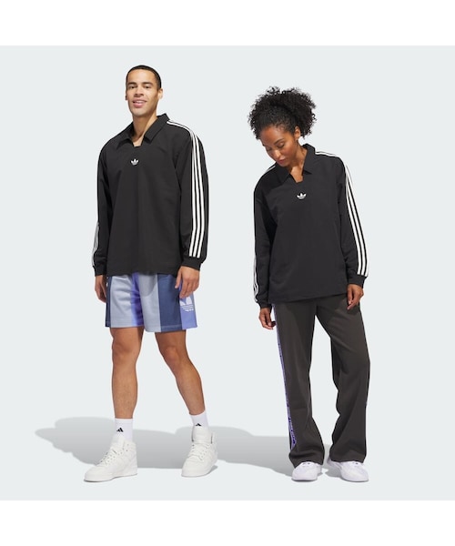 adidas（アディダス）の「ラグビーポロシャツ（ジェンダーニュートラル）（トップス・メンズ・ピンク/ブラック・J/S/J/M/J/L/J/XL/J/2XL/XS/M/XL/2XL/4XL/6XL/J/2XS/J/XS/J/3XL/J/4XL/J/5XL）」の2枚目の写真