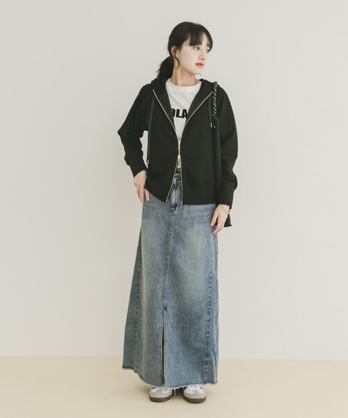 ITEMS URBANRESEARCH(アイテムズ アーバンリサーチ)の「ダンボールジップパーカー(パーカー・レディース・BLK/BRN/GRY・FREE)」の8枚目の写真