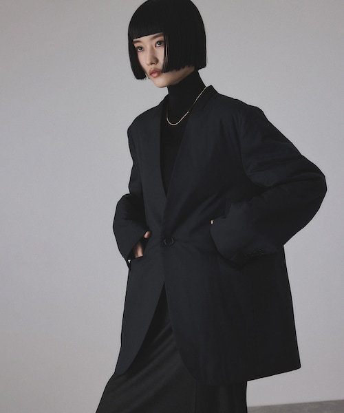 LIMONTAノーカラーダウンジャケット