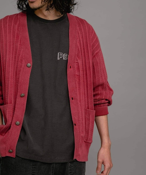 URBAN RESEARCH Sonny Label（アーバンリサーチサニーレーベル）の「コンチョボタンニットカーディガン（カーディガン/ボレロ・メンズ・スミクロ/ブルー/ピンク・M/L）」の3枚目の写真