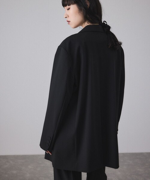 ADAM ET ROPE'(アダムエロペ)の「【サステナブル】ダブルブレストジャケット(テーラードジャケット・レディース・ブラック/グレー/ブラウン系・36/38)」の21枚目の写真