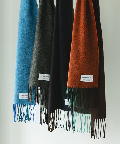 URBAN RESEARCH DOORS(アーバンリサーチドアーズ)の「カシミヤブレンドパネルマフラー(マフラー・メンズ・CHARCOAL/BROWN/BLUE/ORANGE・-)」の18枚目の写真
