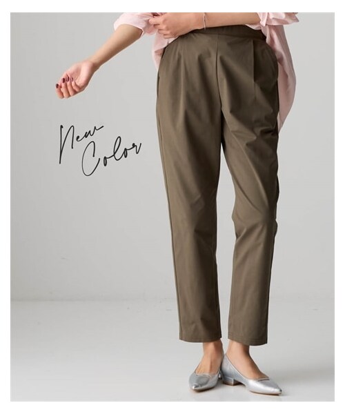 nissen（ニッセン）の「＜大きいサイズ＞２４時間ずっと快適かるスルーメッシュテーパードパンツ（吸汗速乾・イージーケア・ＵＶカット）（セットアップ可能）（パンツ・レディース・黒/ミッドナイトネイビー/カーキ・L/LL/3L/4L/5L/6L/8L/10L）」の17枚目の写真