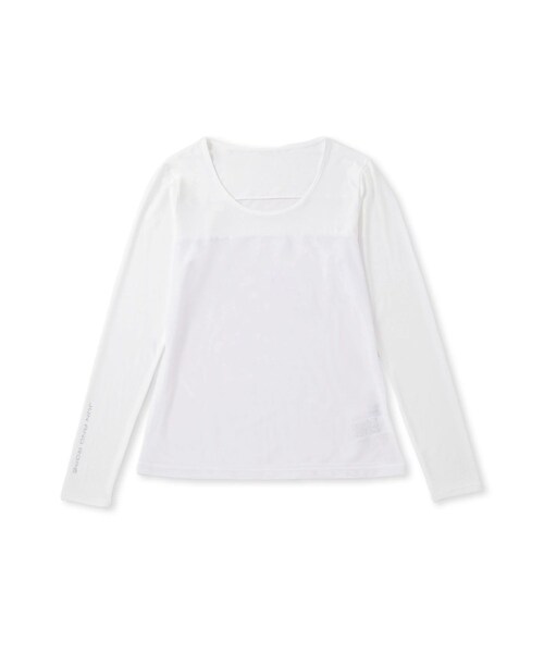 ROPE'(ロペ)の「【UV】【接触冷感】メッシュ切替ラウンドプルオーバー(Tシャツ/カットソー・レディース・ホワイト・L/M/S)」の4枚目の写真