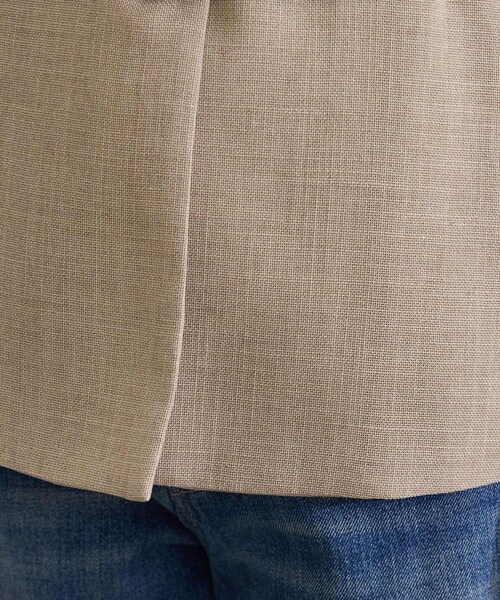 ROPE'（ロペ）の「リネンライク ベルテッドジャケット/セットアップ対応（テーラードジャケット・レディース・ブラック/ベージュ・36/38）」の19枚目の写真