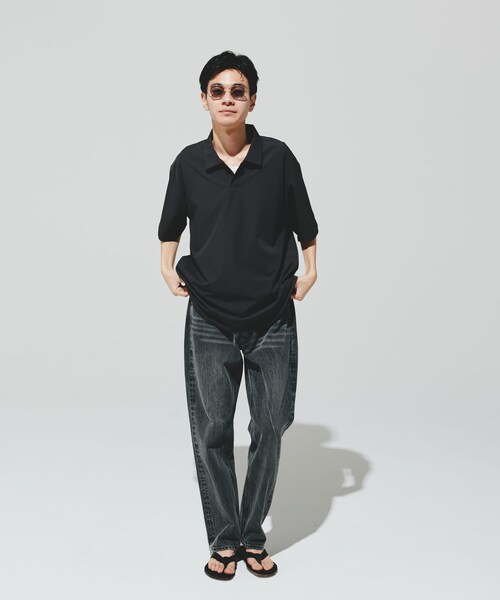 URBAN RESEARCH DOORS(アーバンリサーチドアーズ)の「『UR TECH』サマシェア ポロシャツ(ポロシャツ・メンズ・CHARCOAL/L.BLUE/BLACK・M/L/XL)」の11枚目の写真
