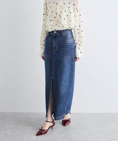 VIS（ビス）の「【洗える】アイラインウォシュデニムスカート（デニムスカート・レディース・ブルー/サックス・M/S）」の14枚目の写真