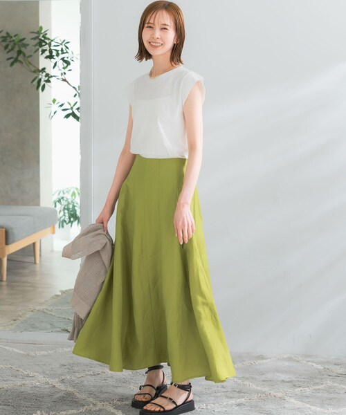 URBAN RESEARCH ROSSO（アーバンリサーチロッソ）の「フレンチTシャツ（Tシャツ/カットソー・レディース・BROWN/OFFWHITE/CHARCOAL/BLACK/TURQUOISE/PINK・FREE）」の12枚目の写真