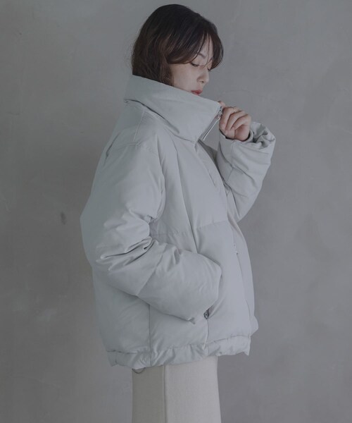 URBAN RESEARCH Sonny Label（アーバンリサーチサニーレーベル）の「ダブルジップスタンドダウンジャケット（その他アウター・レディース・ブラック/ライトグレー/チャコール・Free）」の15枚目の写真