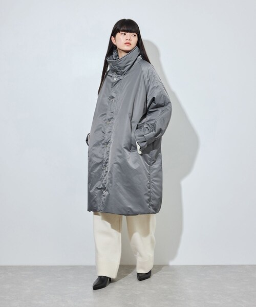 ADAM ET ROPE'(アダムエロペ)の「【upper hights for ADAM ET ROPE'】別注 THE U-BENCH COAT(ナイロンジャケット・レディース・ブラック/グレー・F)」の9枚目の写真