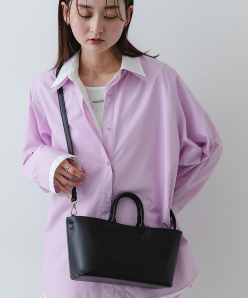 SENSE OF PLACE by URBAN RESEARCH(センスオブプレイスバイアーバンリサーチ)の「ボックストートバッグ(トートバッグ・レディース・IVORY/BLACK/L.BLUE・One)」の18枚目の写真