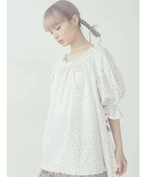 merry jenny | floral サーマルギャザーチュニック(Tシャツ/カットソー)