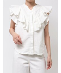 Lee | LeeVネックフリルタックブラウス(シャツ/ブラウス)