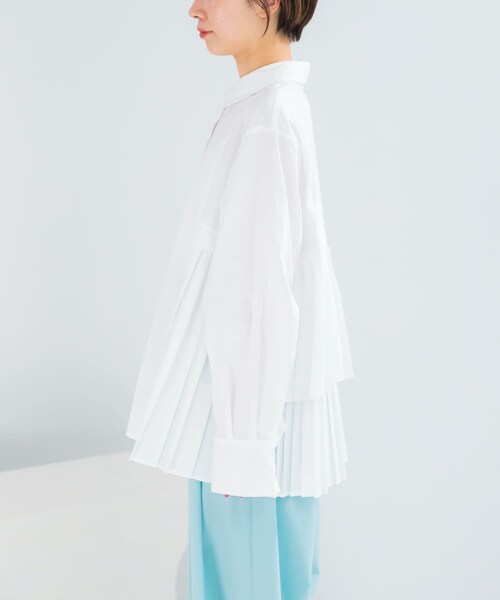 URBAN RESEARCH ROSSO（アーバンリサーチロッソ）の「ELENDEEK　PLEATS LAYERED SHIRTS（シャツ/ブラウス・レディース・O.WHT/BGE・Free）」の13枚目の写真