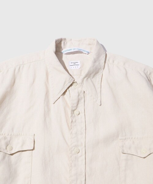 ADAM ET ROPE'(アダムエロペ)の「【NECESSARY or UNNECESSARY/ネセサリーオアアンネセサリー】WW SHIRT(シャツ/ブラウス・メンズ・ホワイト系/オリーブ・L/XL)」の6枚目の写真