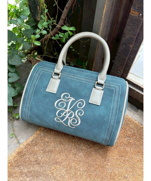 EVRIS（エヴリス）の「エンブレムステッチボストンBAG（ボストンバッグ・レディース・ブラック/グリーン/ブラウン・F）」の3枚目の写真