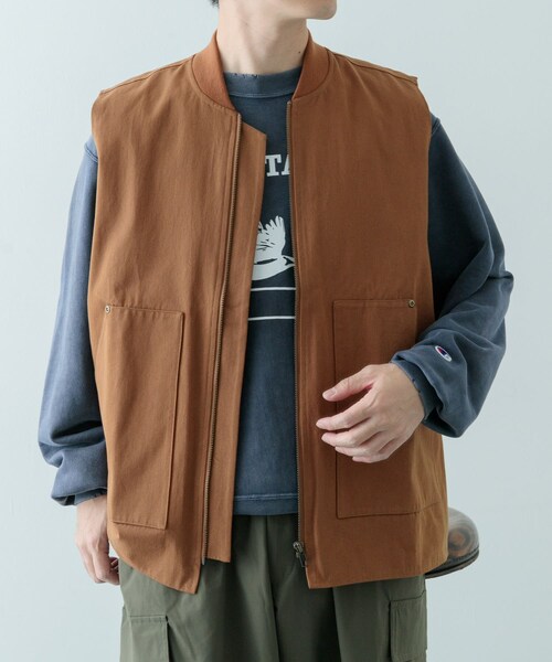 ITEMS URBANRESEARCH（アイテムズ アーバンリサーチ）の「ジップアップ コットンワークベスト（ベスト・メンズ・BLU/BRN/BLK・M/L）」の12枚目の写真