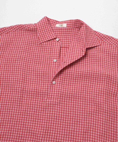 URBAN RESEARCH（アーバンリサーチ）の「『別注』Cale×URBAN RESEARCH　ギンガムチェックシャツ（シャツ/ブラウス・メンズ・PINK×RED・3/4）」の11枚目の写真