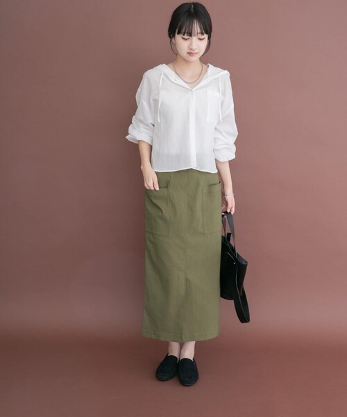 ITEMS URBANRESEARCH(アイテムズ アーバンリサーチ)の「ストレッチタイトスカート(スカート・レディース・BLK/D/KHK/CML・S/M)」の21枚目の写真