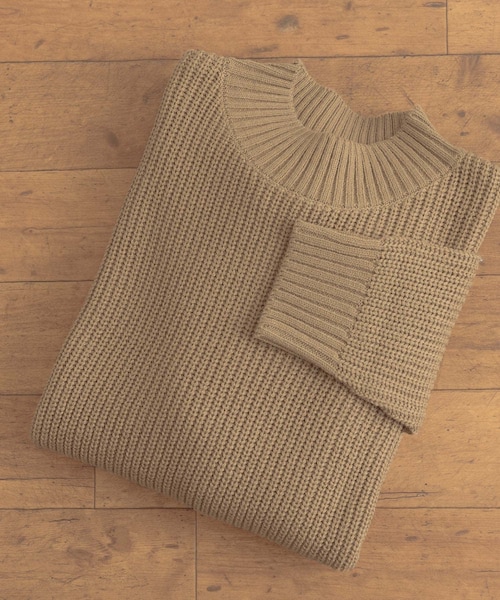 ITEMS URBANRESEARCH（アイテムズ アーバンリサーチ）の「マシンウォッシャブル 片畦モックネックニット（ニット/セーター・メンズ・IVO/CML/GRN/BLU/BLK・M/L）」の5枚目の写真