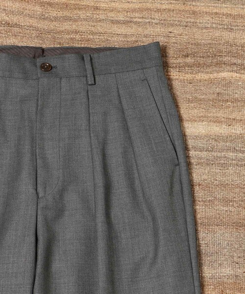 ADAM ET ROPE'（アダムエロペ）の「【WILD LIFE TAILOR】ウーステッド ワイド ストレート スラックス（スラックス・メンズ・ブラック/チャコール/ネイビー・L/M）」の15枚目の写真