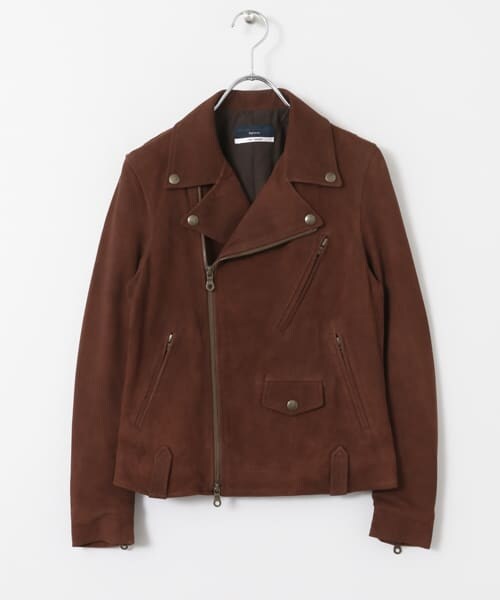 URBAN RESEARCH（アーバンリサーチ）の「SUPP.　別注 SUEDE RIDERS JACKET（ライダースジャケット・レディース・BROWN・S/M）」の2枚目の写真