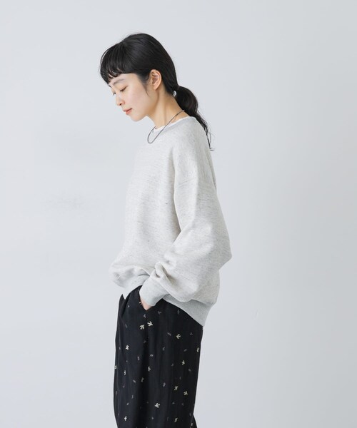 かぐれ（カグレ）の「コットンスウェットプルオーバー（スウェット・レディース・OATMEAL/GRAY・Free）」の3枚目の写真