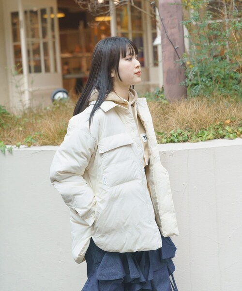 THE GOODLAND MARKET（ザグッドランドマーケット）の「KWD　LIGHT DOWN SHIRTS JACKET（その他アウター・レディース・Ivory/Navy/L.Yellow・FREE）」の7枚目の写真