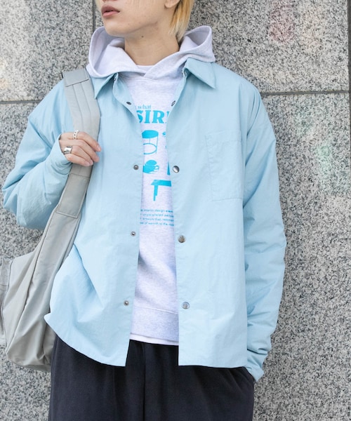 SENSE OF PLACE by URBAN RESEARCH(センスオブプレイスバイアーバンリサーチ)の「パデッドルーズシャツ(シャツ/ブラウス・メンズ・BLACK/L.BROWN/BEIGE/L.BLUE・M/L)」の2枚目の写真