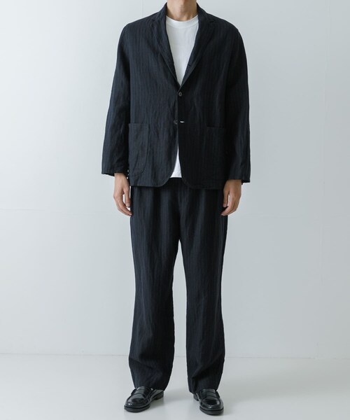URBAN RESEARCH（アーバンリサーチ）の「『セットアップ対応』new basic Wool/Linen jacket（テーラードジャケット・メンズ・NAVY ST/CHARCOAL・M/L/XL）」の10枚目の写真