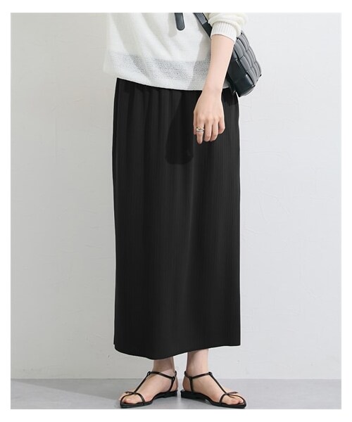 nissen（ニッセン）の「楽ちん美シルエット！ランダムテレコリブスカート＜大きいサイズ有＞（スカート・レディース・チャコール/モカグレー/黒・S/M/L/LL/3L/4L/5L/6L）」の20枚目の写真